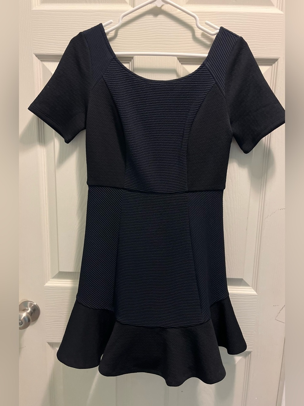 HD in Paris Textured Dark Navy Dress